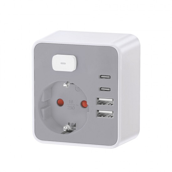 Technik Professional Πρίζα Επέκτασης με Διακόπτη 1 Θέσης  2xUSB-C & 2xUSB-A
