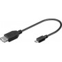 Goobay Καλώδιο USB 2.0 A Θηλυκό σε Micro USB B 0.2m
