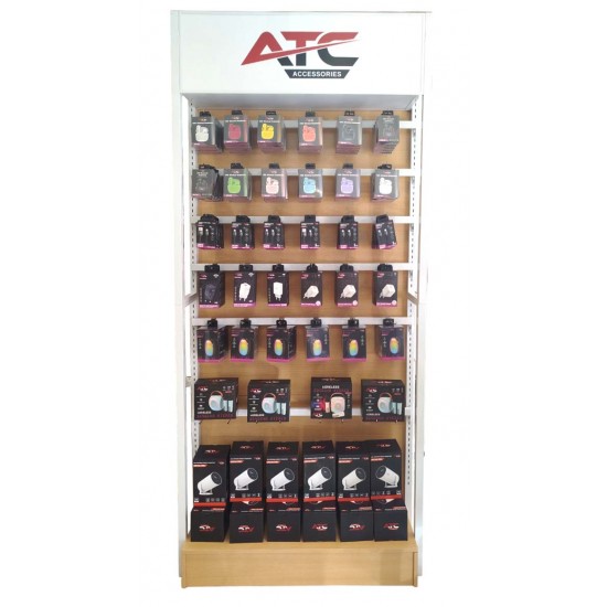 ATC Floor Wood Metal Display (220cm X 100cm X 28cm)