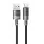 XO NB282 Καλώδιο Γρήγορης Φόρτισης Σιλικόνης 6A Type-C Μαύρο
