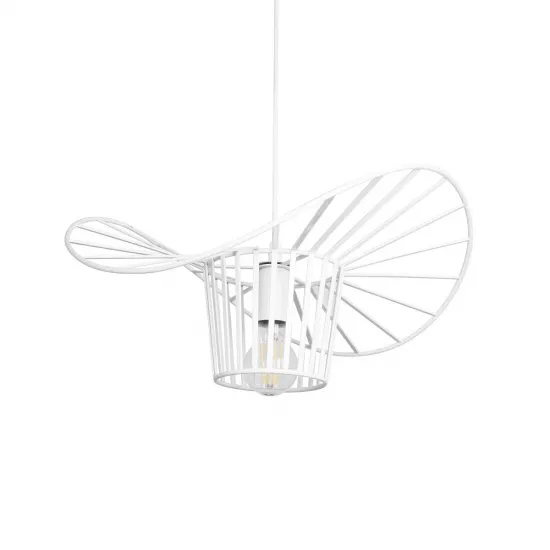 GLOBOSTAR® LUMINOVA 61463 Μοντέρνο Κρεμαστό Φωτιστικό Οροφής με Ντουί 1 x E27 AC 220-240V IP20 - Λευκό - Μ40 x Π40 x Υ20cm