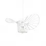 GLOBOSTAR® LUMINOVA 61463 Μοντέρνο Κρεμαστό Φωτιστικό Οροφής με Ντουί 1 x E27 AC 220-240V IP20 - Λευκό - Μ40 x Π40 x Υ20cm