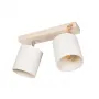 GLOBOSTAR® CUP 203-0059 Vintage Φωτιστικό Οροφής με Ντουί 2 x E27 AC 220-240V IP20 - Λευκό & Μπεζ - Μ42 x Π14 x Υ26cm