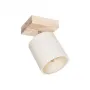 GLOBOSTAR® CUP 203-0060 Vintage Φωτιστικό Οροφής με Ντουί 1 x E27 AC 220-240V IP20 - Λευκό & Μπεζ - Μ14.5 x Π14.5 x Υ25cm