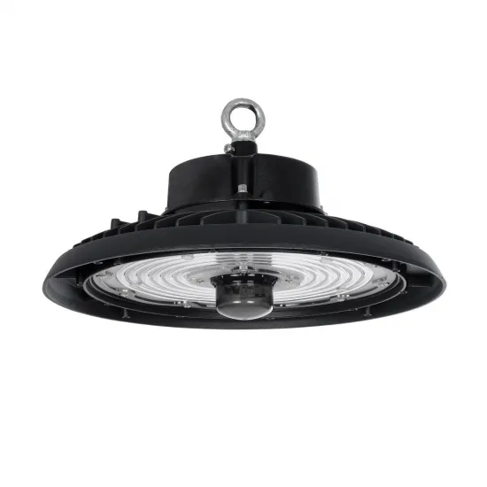 GLOBOSTAR® INDUSTRY 61706 Βιομηχανικό Φωτιστικό Καμπάνα High Bay UFO Τεχνολογίας Smart Group Linkable Control System 2.4Ghz με Αισθητήρα Κίνησης Microwave LED 200W 30000lm SDCM<5 90° AC 85-265V Αδιάβροχο IP65 IK08 Φυσικό Λευκό 5000K - 338 x Sanan Opto SMD Chip & TÜV SÜD Driver - Μαύρο Χυτό Αλουμίνιο - Μ30 x Π30 x Υ16cm - 5 Χρόνια Εγγύηση
