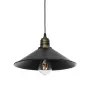 GLOBOSTAR® FERRO 203-0082 Μοντέρνο Κρεμαστό Φωτιστικό Οροφής με Ντουί 1 x E27 AC 220-240V IP20 - Μαύρο & Μπρούτζινο - Μ30 x Π30 x Υ15cm