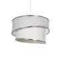 GLOBOSTAR® SONIA 203-0115 Μοντέρνο Κρεμαστό Φωτιστικό Οροφής με Ντουί 1 x E27 AC 220-240V IP20 - Λευκό & Ασημί - Μ30 x Π30 x Υ24cm
