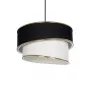 GLOBOSTAR® SONIA 203-0120 Μοντέρνο Κρεμαστό Φωτιστικό Οροφής με Ντουί 1 x E27 AC 220-240V IP20 - Μαύρο & Λευκό - Μ30 x Π30 x Υ24cm