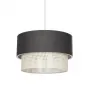 GLOBOSTAR® SISSIE 203-0140 Μοντέρνο Κρεμαστό Φωτιστικό Οροφής με Ντουί 1 x E27 AC 220-240V IP20 - Μαύρο & Μπεζ - Μ30 x Π30 x Υ23cm