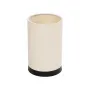 GLOBOSTAR® CYLINDER 203-0183 Μοντέρνο Επιτραπέζιο Φωτιστικό Πορτατίφ με Ντουί 1 x E27 AC 220-240V IP20 - Μαύρο & Μπεζ - Μ14 x Π14 x Υ22cm