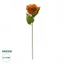 GloboStar® Artificial Garden ORANGE SUNFLOWER BRANCH 21213 Τεχνητό Διακοσμητικό Κλαδί Ηλιοτρόπιο Πορτοκαλί Y50cm