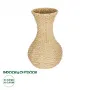 GLOBOSTAR® Artificial Garden SANDIAGO 21234 Διακοσμητικό Πλεκτό Βάζο - Καλάθι - Μπεζ - Π25 x M25 x x Υ40cm