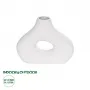 GloboStar® Artificial Garden HORIZON 21253 Διακοσμητικό Κεραμικό Βάζo Λευκό Π18 x Μ6 x Υ15 cm