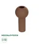 GloboStar® Artificial Garden COSTA RICA 21260 Διακοσμητικό Κεραμικό Βάζo Καφέ Π10 x Μ10 x Υ21cm