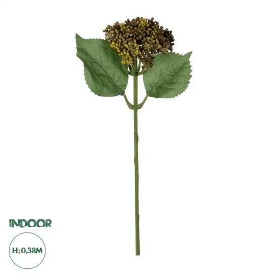 GloboStar® Artificial Garden BROWN SEDUM BRANCH 21341 Τεχνητό Διακοσμητικό Κλαδί Καφε Σέδο Y38cm