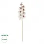 GloboStar® Artificial Garden WHITE ORCHID BRANCH 21406 Τεχνητό Διακοσμητικό Κλαδί Λευκή Ορχιδέα Y95cm