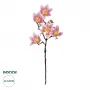 GloboStar® Artificial Garden PING MAGNOLIA BRANCH 21424 Τεχνητό Διακοσμητικό Κλαδί Ροζ Μανόλια Y57cm