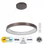 GLOBOSTAR® SALEM 61248 Μοντέρνο Κρεμαστό Φωτιστικό Οροφής LED 105W 12075lm 120° AC 220-240V IP20 Ρυθμιζόμενο Λευκό CCT με Χειριστήριο από 2700K έως 6000K Dimmable - Lumileds SMD Chip - Καφέ Ματ - Μ60 x Π60 x Υ6cm - 3 Χρόνια Εγγύηση