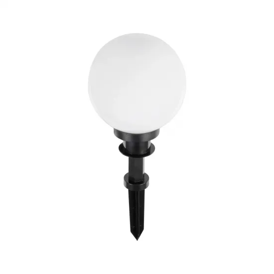 GLOBOSTAR® AGROS 61593 Φωτιστικό Κήπου / Καρφωτό με Ντουί 1 x E27 AC 220-240V Αδιάβροχο IP65 - Λευκό & Μάυρο - Μ20 x Π20 x Υ54cm