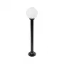 GLOBOSTAR® AGROS 61596 Φωτιστικό Κολωνάκι Κήπου με Ντουί 1 x E27 AC 220-240V Αδιάβροχο IP65 - Λευκό & Μάυρο - Μ20 x Π20 x Υ100cm