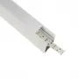 GLOBOSTAR® ALP-LINEAR LUMILINE 61763-3M Επιφανειακό / Κρεμαστό / Επιτοίχιο Προφίλ Αλουμινίου με Λευκό Γαλακτερό Πατητό Κάλυμμα για Ταινίες LED IP20 - Λευκό Ματ - Μ300 x Π3.5 x Υ7cm