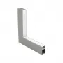 GLOBOSTAR® ALP-CORNER-IN90 LUMILINE 61771 Επιφανειακό / Κρεμαστό Προφίλ Αλουμινίου Γωνία με Λευκό Γαλακτερό Πατητό Κάλυμμα για Ταινίες LED IP20 - Γκρι Ανθρακί Ματ - Μ30 x Π3.5 x Υ7cm