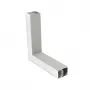 GLOBOSTAR® ALP-CORNER-SIDE90 BRIGHTRAIL 61779 Επιφανειακό / Κρεμαστό Προφίλ Αλουμινίου Γωνία με Λευκό Γαλακτερό Πατητό Κάλυμμα για Ταινίες LED IP20 - Γκρι Ανθρακί Ματ - Μ30 x Π5 x Υ7.5cm