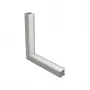 GLOBOSTAR® ALP-CORNER-IN90 RECESSA 61793 Χωνευτό Προφίλ Αλουμινίου Γωνία με Λευκό Γαλακτερό Πατητό Κάλυμμα για Ταινίες LED IP20 - Γκρι Ανθρακί Ματ - Μ30 x Π3.5 x Υ4cm