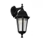 GLOBOSTAR® VITRO 203-0191 Vintage Φωτιστικό Τοίχου - Απλίκα με Ντουί 1 x E27 AC 220-240V IP44 - Μαύρο - Μ17 x Π20 x Υ36cm