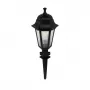 GloboStar® VITRO 203-0193 Vintage Καρφωτό Φωτιστικό Φαναράκι Μονόφωτο 1 x E27 IP44 Μαύρο & Διάφανο Πλαστικό - Μ17 x Π17 x Υ55cm