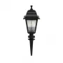 GloboStar® SOLME 203-0213 Vintage Καρφωτό Φωτιστικό Φαναράκι Μονόφωτο 1 x E27 IP44 Μαύρο & Διάφανο Πλαστικό - Μ22 x Π22 x Υ35cm