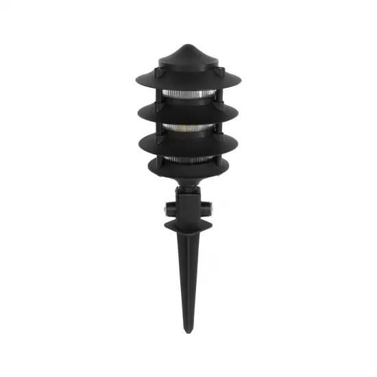 GloboStar® LANTERNA 203-0242 Μοντέρνο Καρφωτό Φωτιστικό Φαναράκι Μονόφωτο 1 x E27 IP44 Μαύρο & Διάφανο Πλαστικό - Μ16 x Π16 x Υ50cm