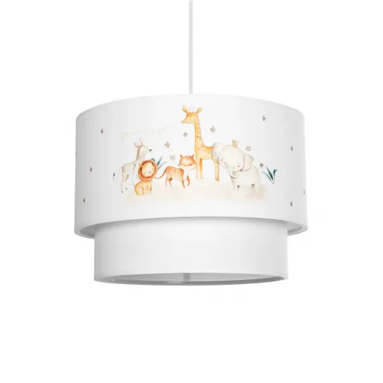 GLOBOSTAR® GIRAFFE 204-0007 Παιδικό Κρεμαστό Φωτιστικό Οροφής με Ντουί 1 x E27 AC 220-240V IP20 - Πολύχρωμο - Μ30 x Π30 x Υ24cm