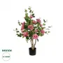 GloboStar® Artificial Garden PINK ROSES 21072 Τεχνητό Διακοσμητικό ΦυτόΤριανταφυλλιά Μ50 x Π50 x Υ90cm