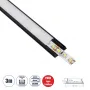 GloboStar® CURVED-PROFILE 70804-3M Προφίλ Αλουμινίου - Βάση & Ψύκτρα Ταινίας LED με Λευκό Γαλακτερό Κάλυμμα - Επιφανειακή Χρήση - Εύκαμπτο με Δυνατότητα Κυρτής Τοποθέτησης - Πατητό Κάλυμμα - Μαύρο - 3 Μέτρα - Πακέτο 5 Τεμαχίων - Μ300 x Π1.8 x Υ0.5cm