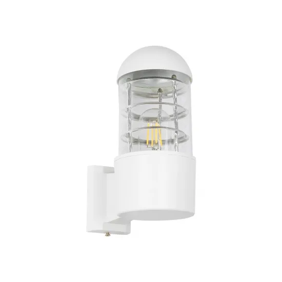 GLOBOSTAR® NEWI 01418 Μοντέρνο Φωτιστικό Τοίχου - Απλίκα με Ντουί 1 x E27 AC 220-240V IP20 - Λευκό - Μ11 x Π17 x Υ25cm