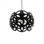 GLOBOSTAR® DOMINIC 202-0031 Μοντέρνο Κρεμαστό Φωτιστικό Οροφής με Ντουί 1 x E27 AC 220-240V IP20 - Μαύρο - Μ30 x Π30 x Υ24cm