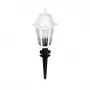 GloboStar® VITRO 203-0203 Vintage Καρφωτό Φωτιστικό Φαναράκι Μονόφωτο 1 x E27 IP44 Λευκό & Διάφανο Πλαστικό - Μ17 x Π17 x Υ55cm
