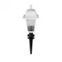 GloboStar® SOLME 203-0223 Vintage Καρφωτό Φωτιστικό Φαναράκι Μονόφωτο 1 x E27 IP44 Λευκό & Διάφανο Πλαστικό - Μ22 x Π22 x Υ35cm