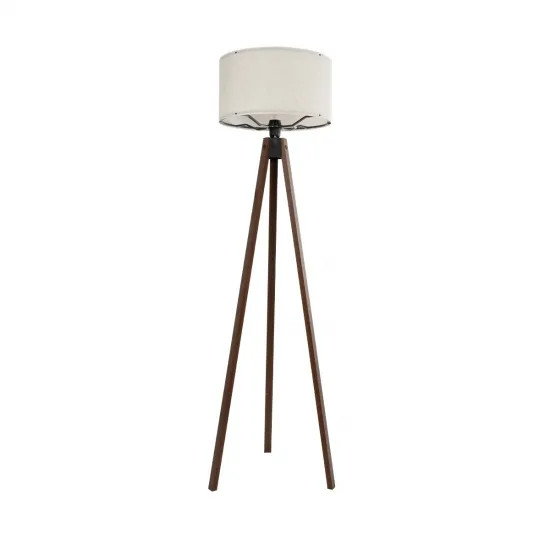 GLOBOSTAR® SAGA 204-0035 Μοντέρνο Επιδαπέδιο Φωτιστικό με Ντουί 1 x E27 AC 220-240V IP20 - Καφέ & Λευκό - Μ38 x Π38 x Υ140cm