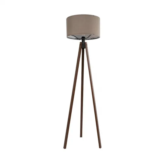 GLOBOSTAR® SAGA 204-0036 Μοντέρνο Επιδαπέδιο Φωτιστικό με Ντουί 1 x E27 AC 220-240V IP20 - Καφέ & Γκρι - Μ38 x Π38 x Υ140cm