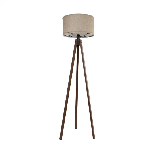 GLOBOSTAR® SAGA 204-0039 Μοντέρνο Επιδαπέδιο Φωτιστικό με Ντουί 1 x E27 AC 220-240V IP20 - Καφέ & Μπεζ - Μ38 x Π38 x Υ140cm