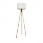 GLOBOSTAR® SAGA 204-0046 Μοντέρνο Επιδαπέδιο Φωτιστικό με Ντουί 1 x E27 AC 220-240V IP20 - Μπεζ & Λευκό - Μ38 x Π38 x Υ140cm
