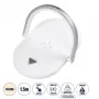 GloboStar® ECLIPSE 76559 Επιτραπέζιο Φωτιστικό Πορτατίφ LED 15W 1200lm 180° AC 220-240V IP20 Φυσικό Λευκό 4500K Dimmable Λευκό Πλαστικό - Μ17 x Π13 x Υ10cm - 2 Xρόνια Εγγύηση