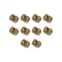 GLOBOSTAR® PIPEADAPT 79593 Μεταλλικός DIY Σύνδεσμος για Ολόπασους Σωλήνες Φωτιστικών - Μ1.3 x Π1.3 x Υ1.5cm - Πακέτο 10 Τεμαχίων