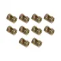 GLOBOSTAR® PIPEADAPT 79594 Μεταλλικός DIY Σύνδεσμος για Ολόπασους Σωλήνες Φωτιστικών - Μ1.3 x Π1.3 x Υ2cm - Πακέτο 10 Τεμαχίων