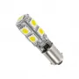 GLOBOSTAR® BA9S-T4W 81289 Λάμπα Ba9S T4W LED 2.66W 266lm 270° DC 12V IP20 Ψυχρό Λευκό 6000K - 9 x Epistar SMD5050 Chip - Μ1 x Π1 x Υ4cm - 1 Χρόνο Εγγύηση