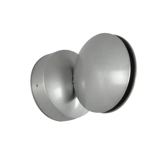 GLOBOSTAR® SEPTUM 93067 Μοντέρνο Φωτιστικό Τοίχου - Απλίκα LED 9W 1150lm 1° AC 220-240V IP44 Μπλε - CREE XPE Chip & TÜV SÜD Driver - Γκρι Ανθρακί Ματ - Μ12 x Π11 x Υ17cm - 5 Χρόνια Εγγύηση