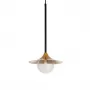 GLOBOSTAR® JOLIET 999-0042 Μοντέρνο Κρεμαστό Φωτιστικό Οροφής με Ντουί 1 x G9 AC 220-240V IP20 - Μαύρο & Χρυσό - Μ20 x Π20 x Y43cm
