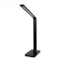 GLOBOSTAR® TEBLA 60482 Μοντέρνο Επιτραπέζιο Φωτιστικό Γραφείου με Ασύρματη Φόρτιση 5W 1A LED 5W 500lm 120° AC 220-240V IP20 Ρυθμιζόμενο Λευκό CCT με Αφή 2700K/4500K/6000K Dimmable - Bridgelux SMD Chip - Μαύρο - Μ11 x Π31 x Υ52cm - 2 Χρόνια Εγγύηση